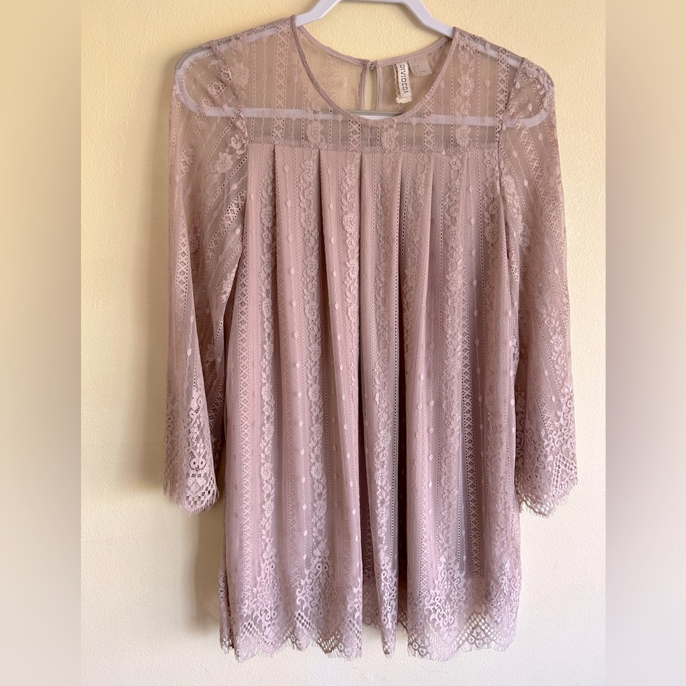 H&M DIVIDED Blush Pink Lace Dress